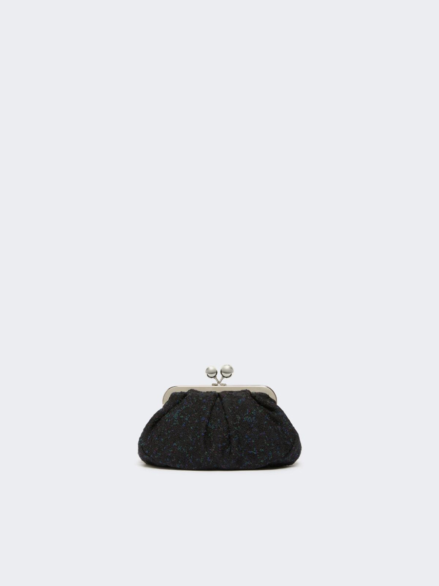 bolso pasticcino pequeño de lana bouclé - negro