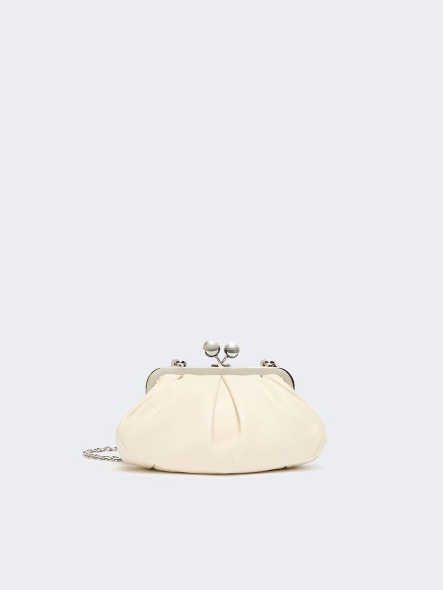 bolso pequeño de piel de oveja pasticcino - marfil