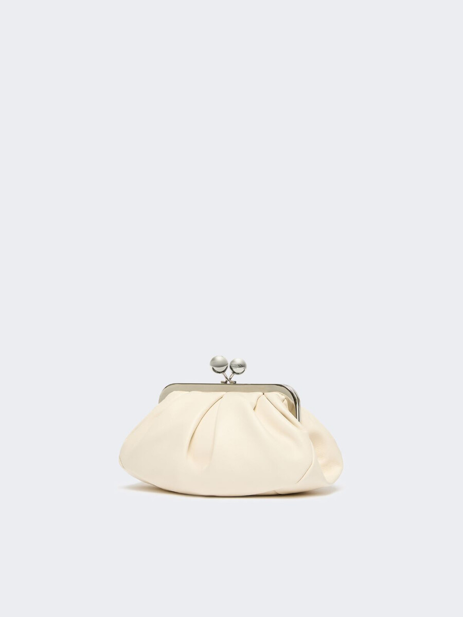 bolso pequeño de piel de oveja pasticcino - marfil