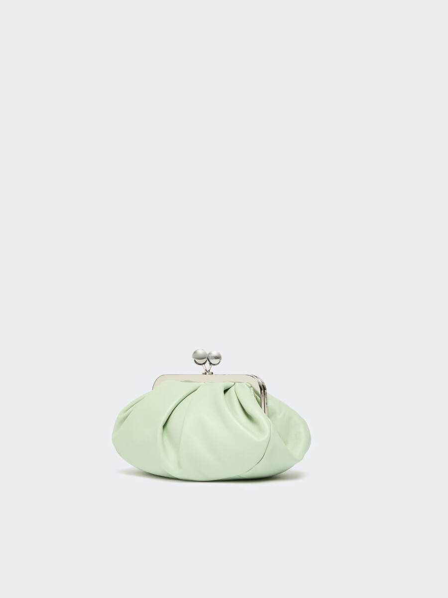 bolso pequeño de piel de oveja pasticcino - verde pastel