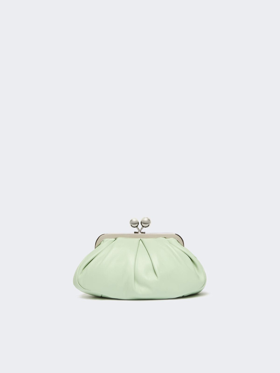 bolso pequeño de piel de oveja pasticcino - verde pastel