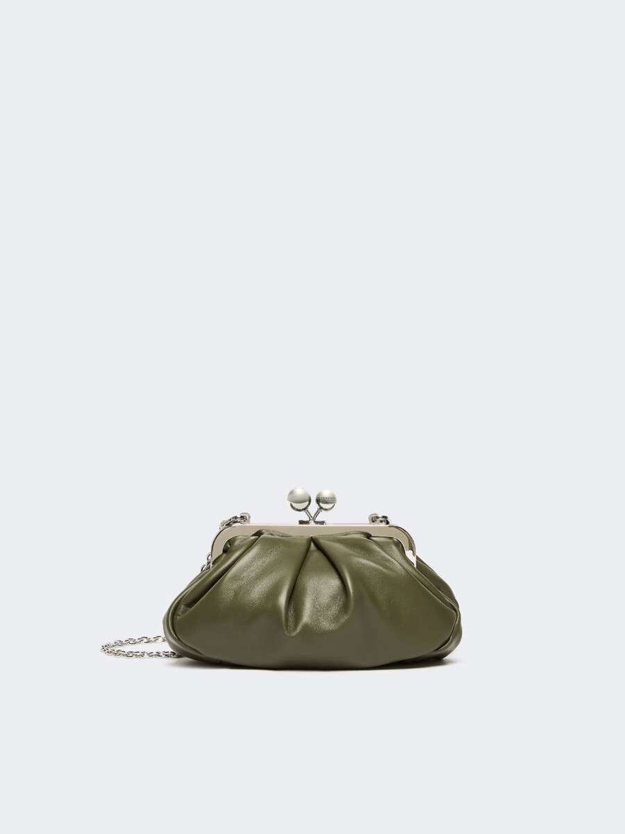 bolso pequeño de piel de oveja pasticcino - verde oscuro