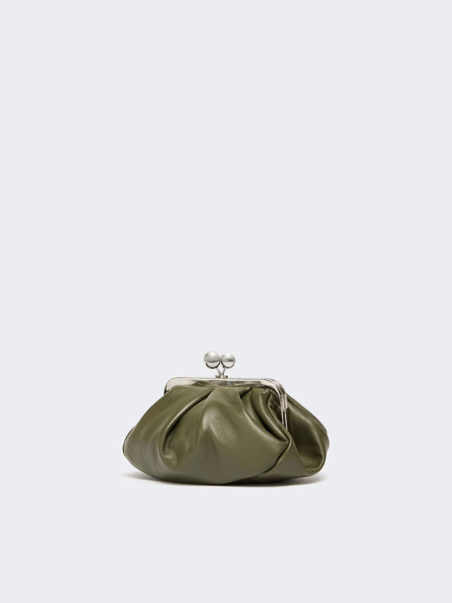 bolso pequeño de piel de oveja pasticcino - verde oscuro