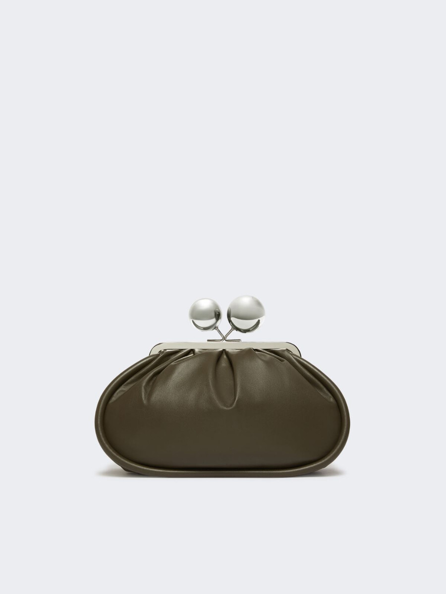 bolso pasticcino mediano de piel napa brillo - kaki