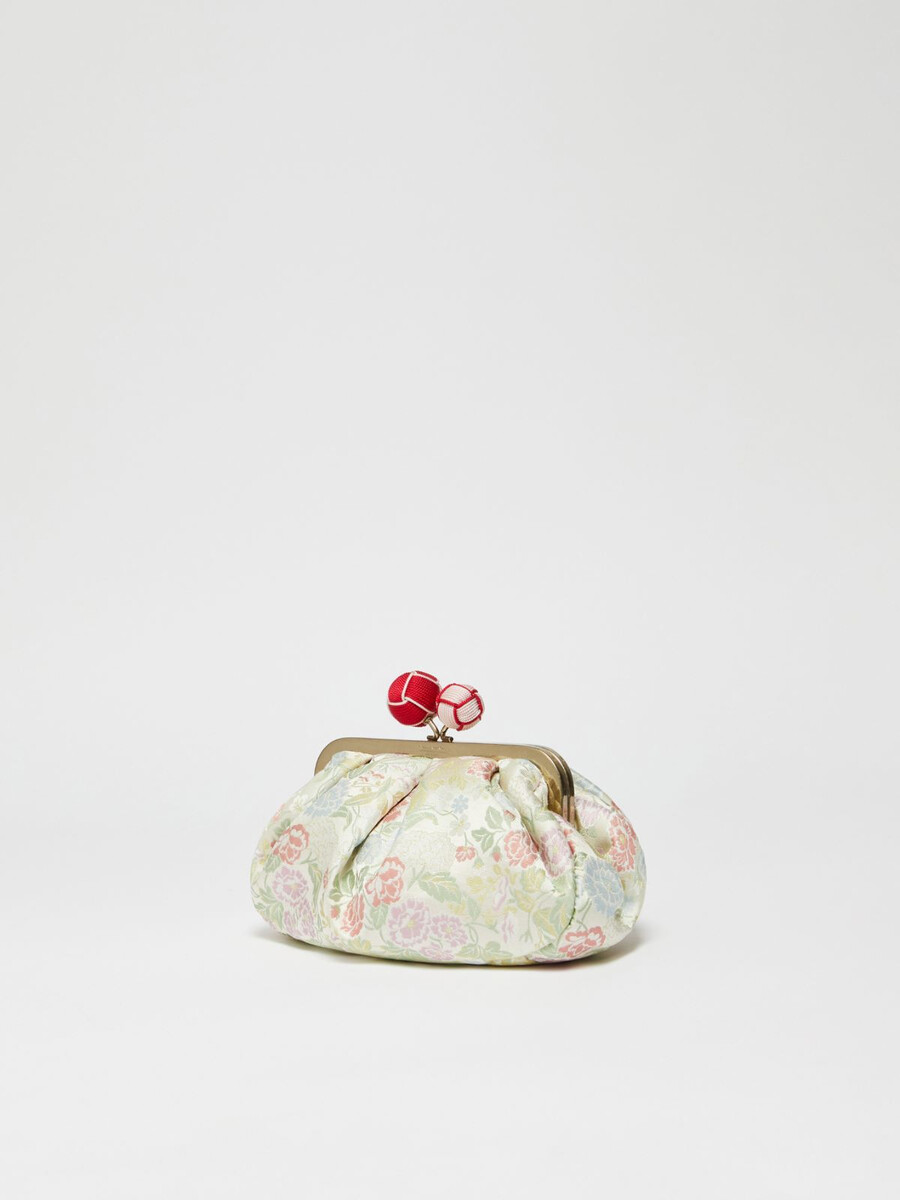 bolso pasticcino pequeño de seda jacquard - marfil