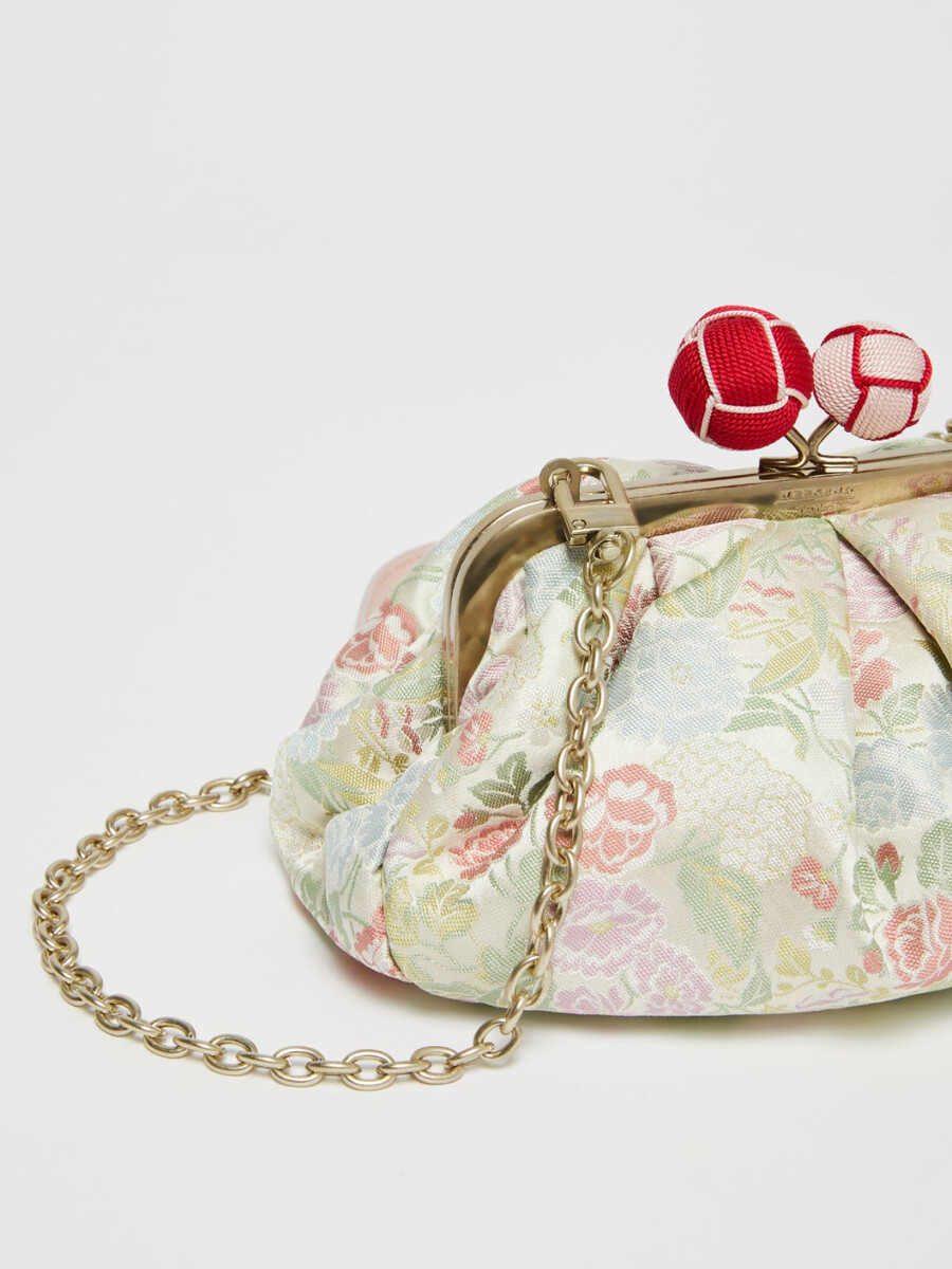 bolso pasticcino pequeño de seda jacquard - marfil