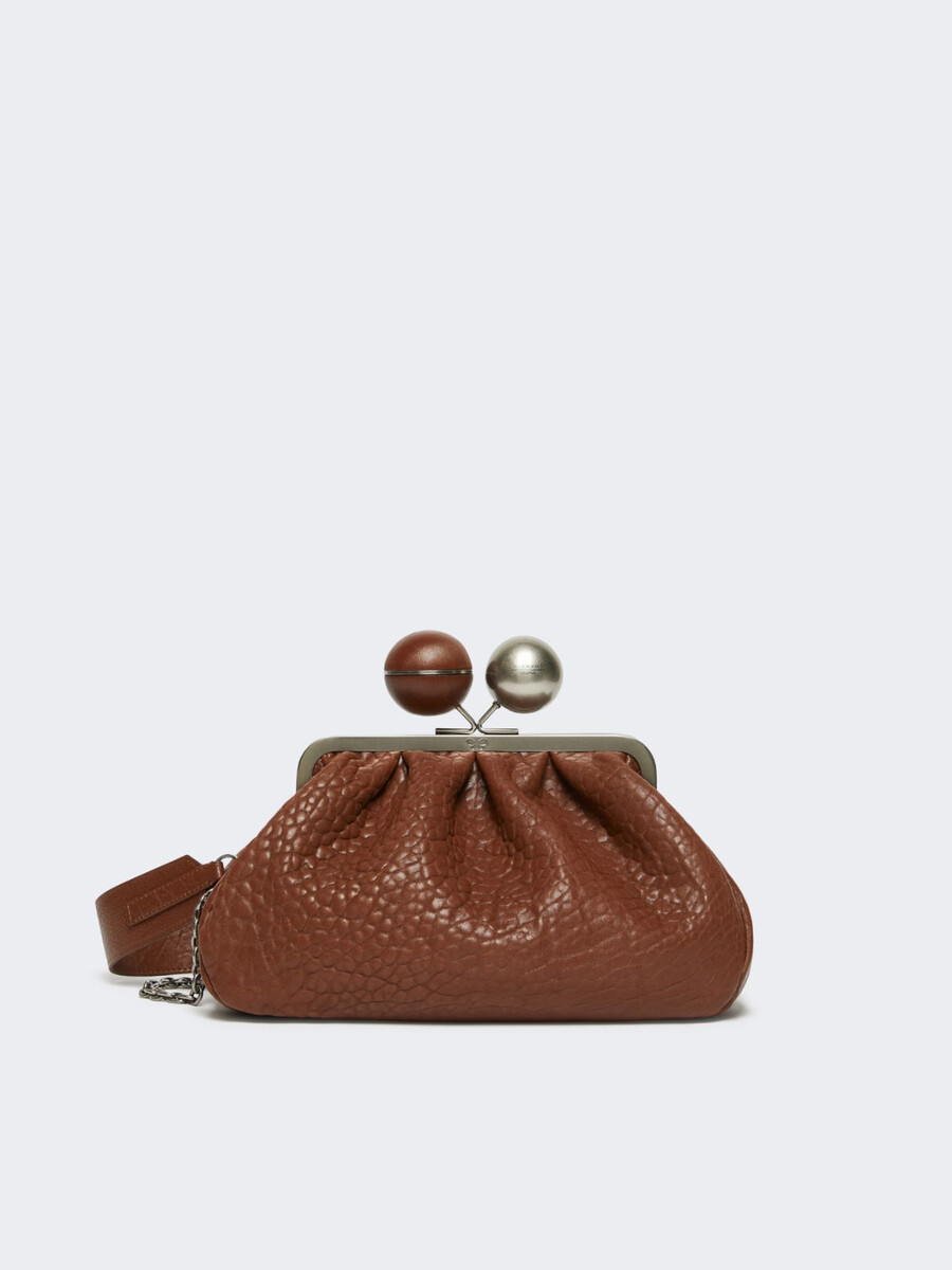 bolso pasticcino mediano en piel napa - tabaco