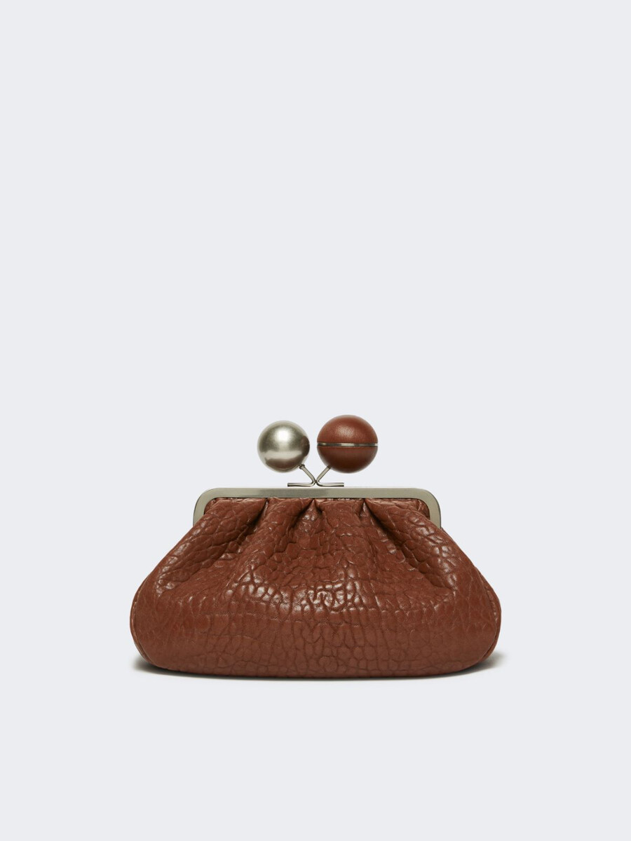 bolso pasticcino mediano en piel napa - tabaco