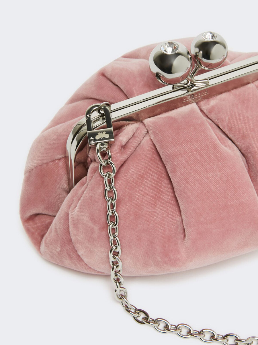 bolso pasticcino pequeño de terciopelo de algodón - rosa
