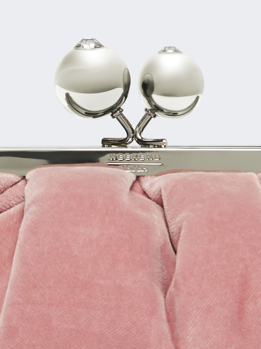 bolso pasticcino pequeño de terciopelo de algodón - rosa