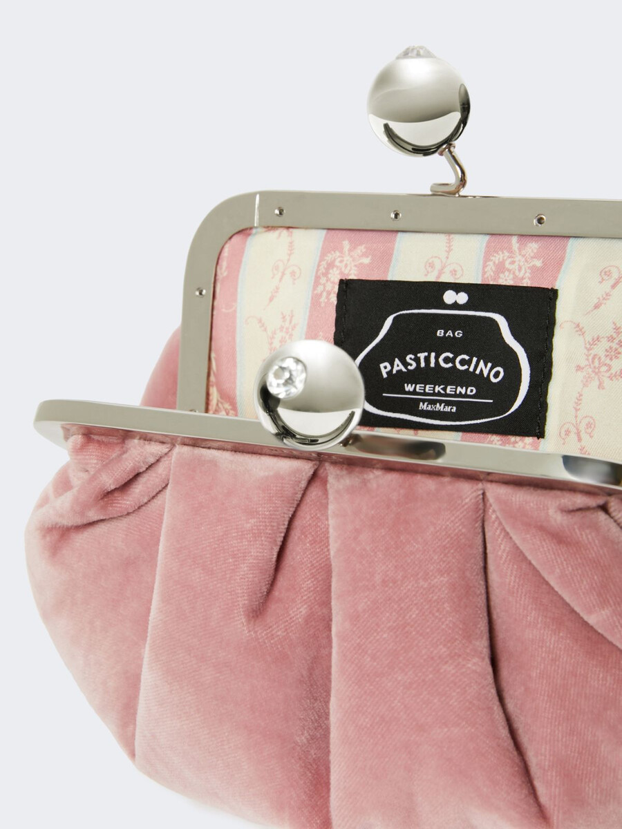 bolso pasticcino pequeño de terciopelo de algodón - rosa