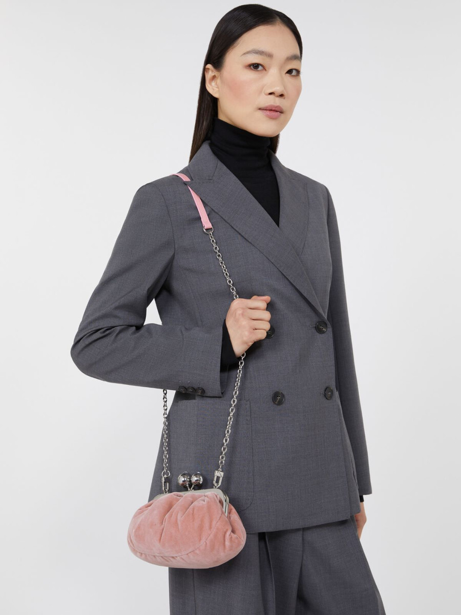 bolso pasticcino pequeño de terciopelo de algodón - rosa