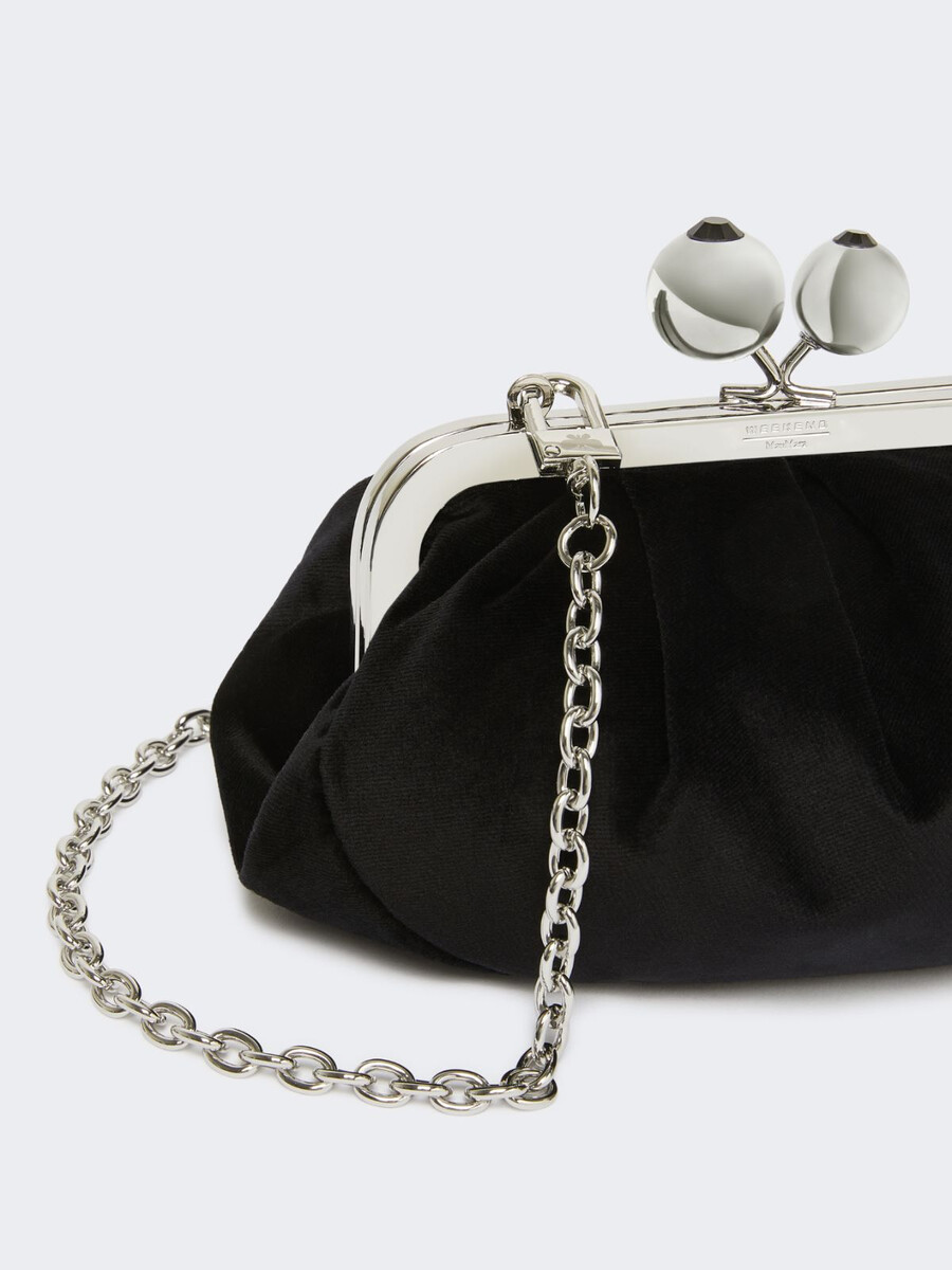 bolsa pequeña de pasticcino de terciopelo de algodón - negro