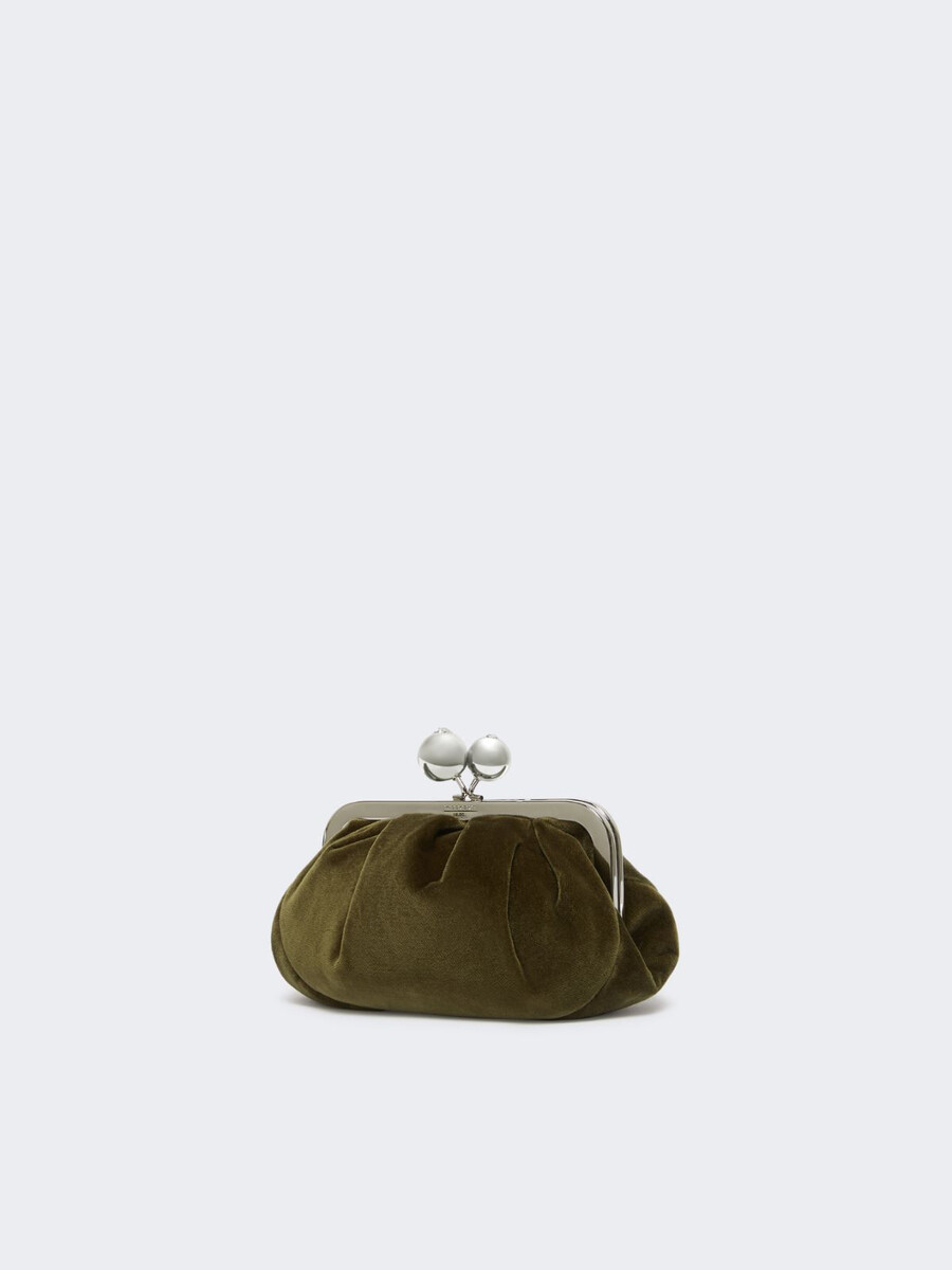 bolso pasticcino pequeño de terciopelo de algodón - kaki