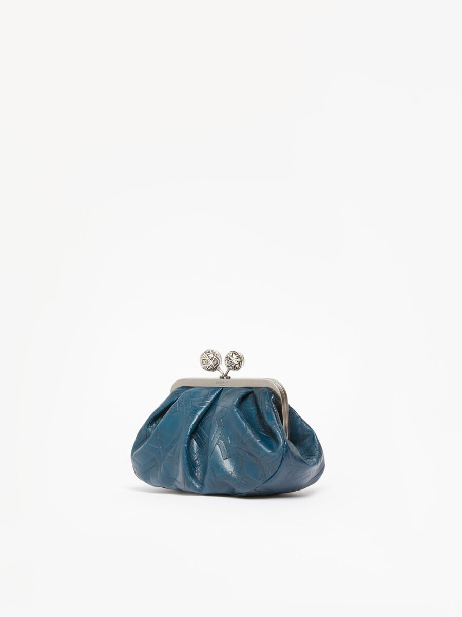 bolso pasticcino pequeño de piel lisa - ultramarino