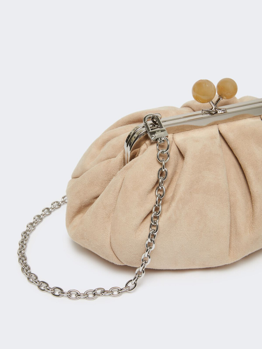 bolso pasticcino pequeño de ante - mostaza