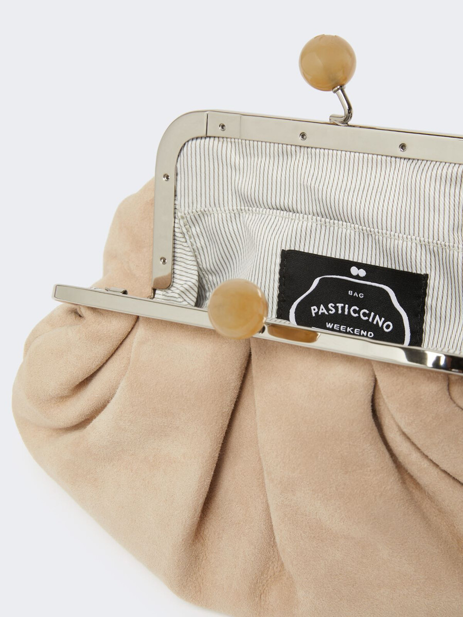 bolso pasticcino pequeño de ante - mostaza