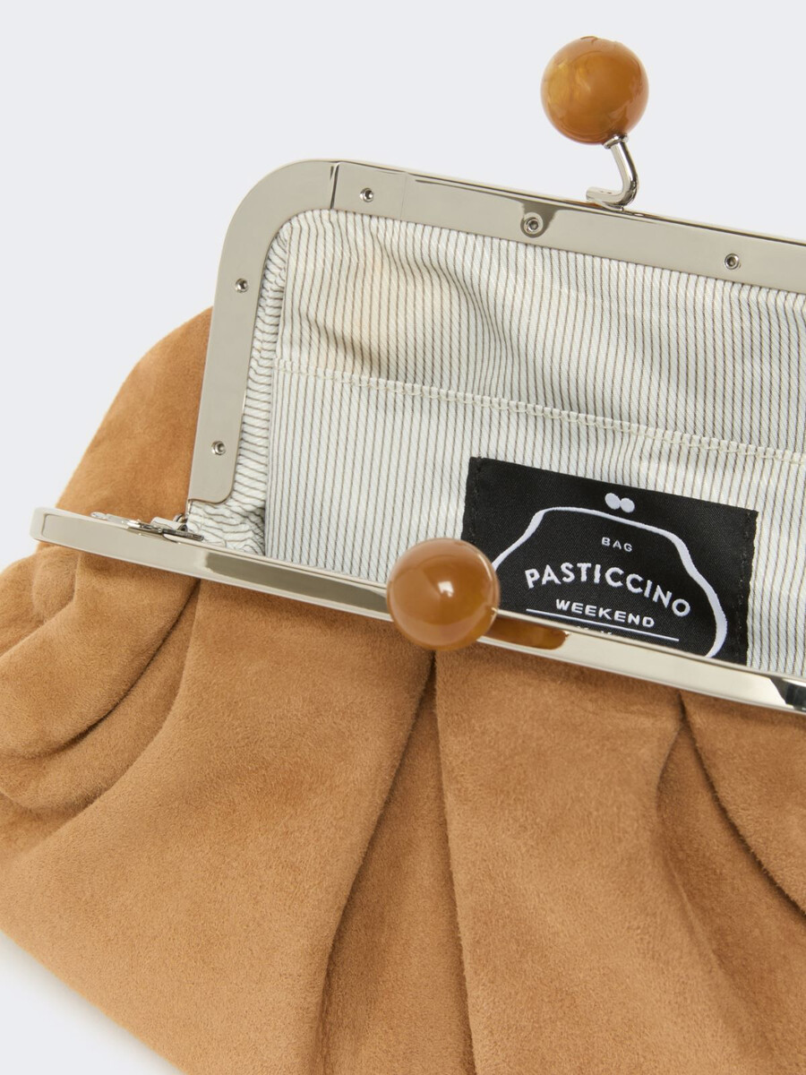 bolso pequeño de ante pasticcino - marrÓn