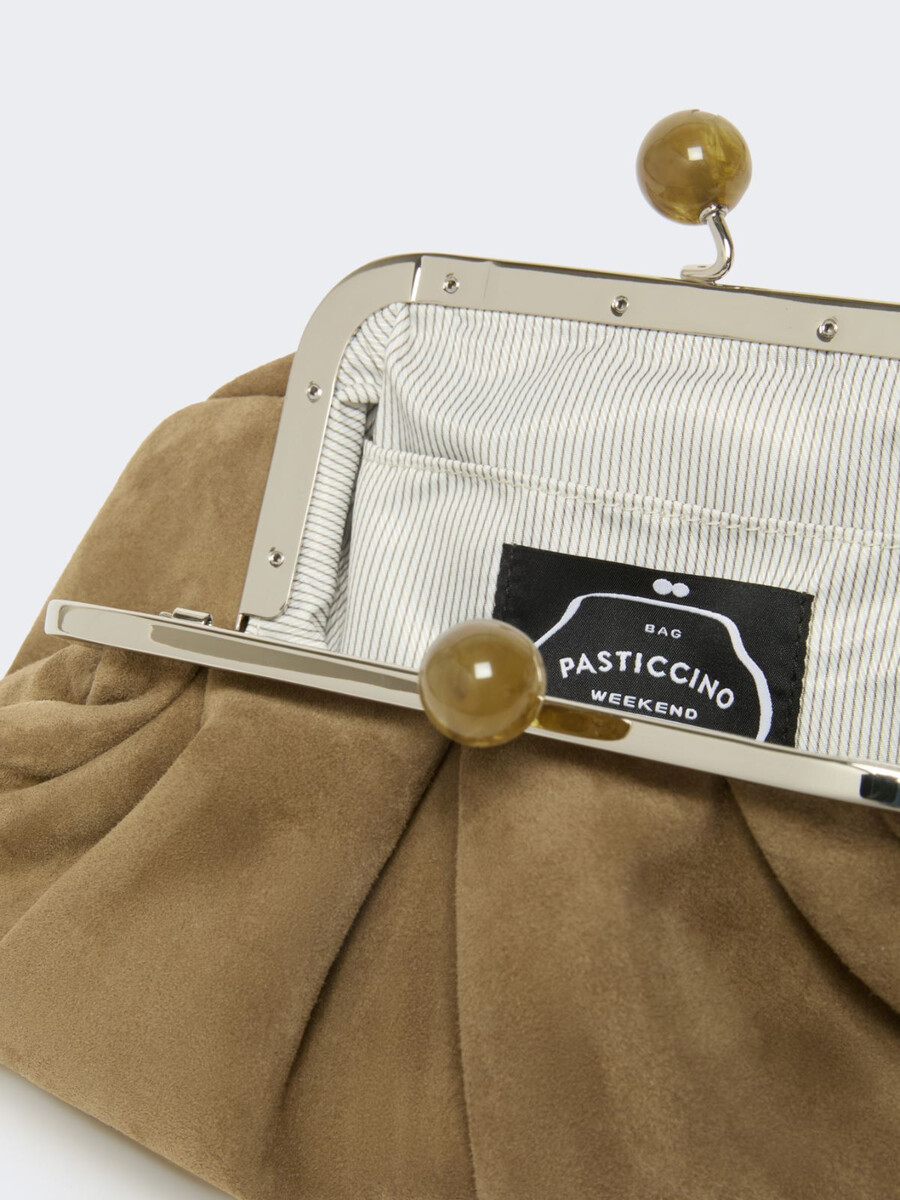 bolso pasticcino pequeño de ante - kaki
