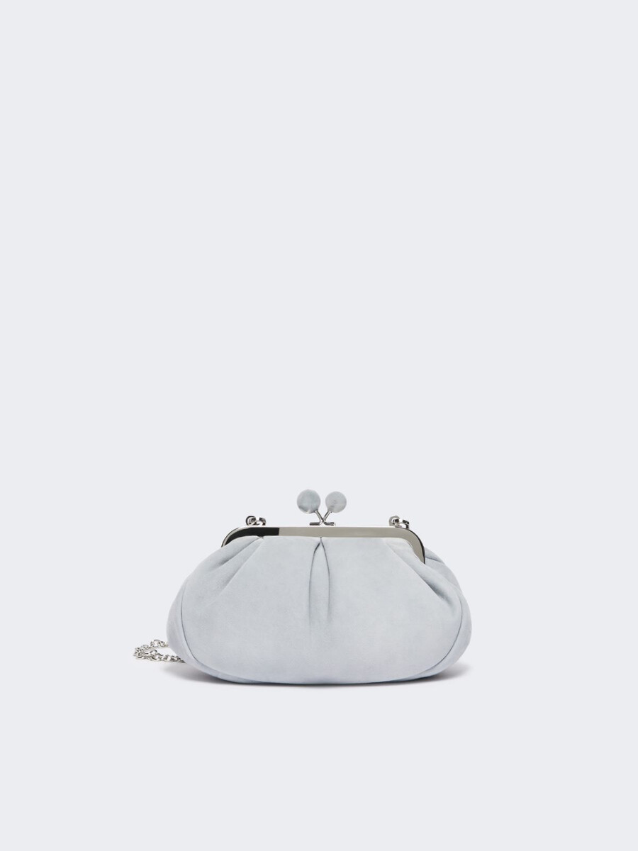 bolso pequeño de ante pasticcino - azul claro
