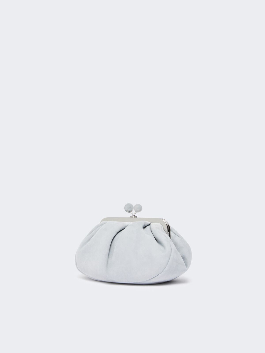 bolso pequeño de ante pasticcino - azul claro