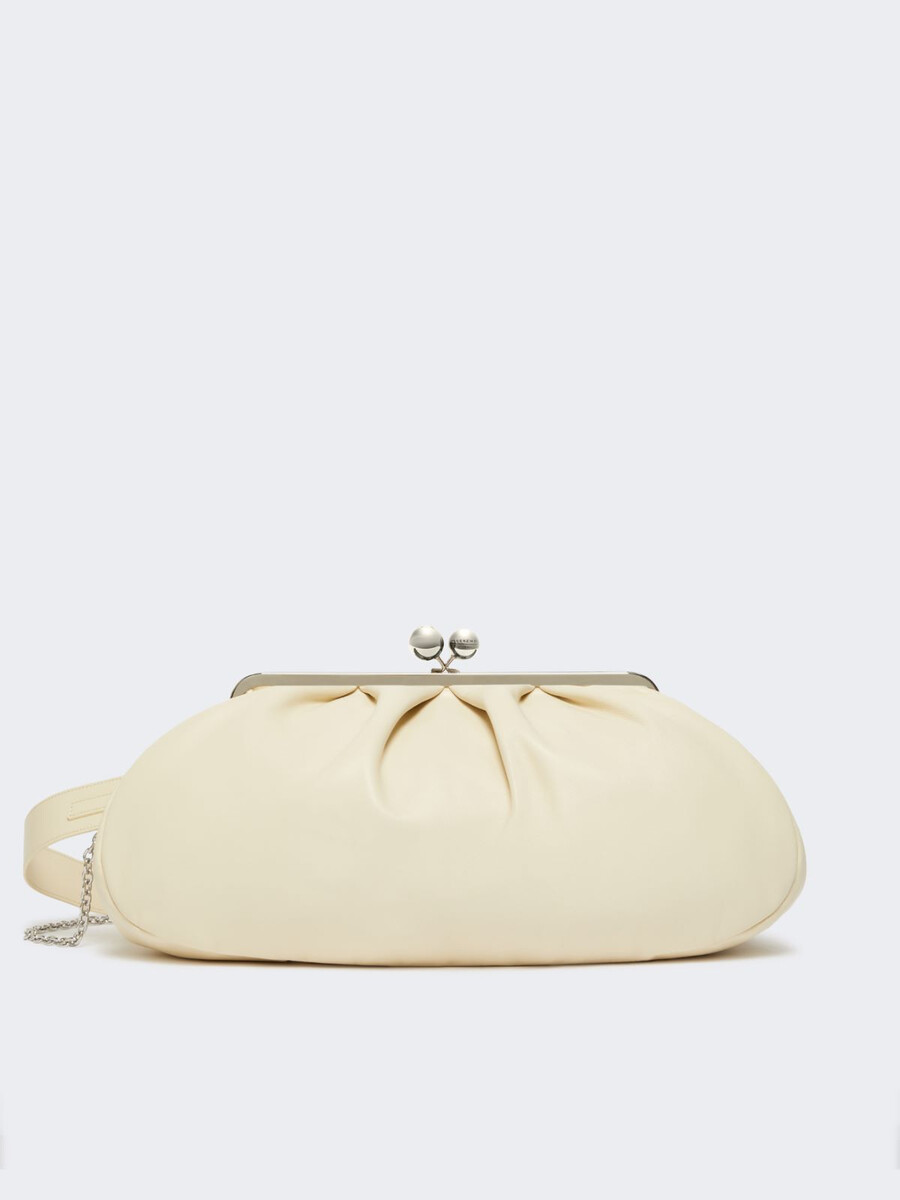 bolso grande de pasticcino de piel de oveja - marfil