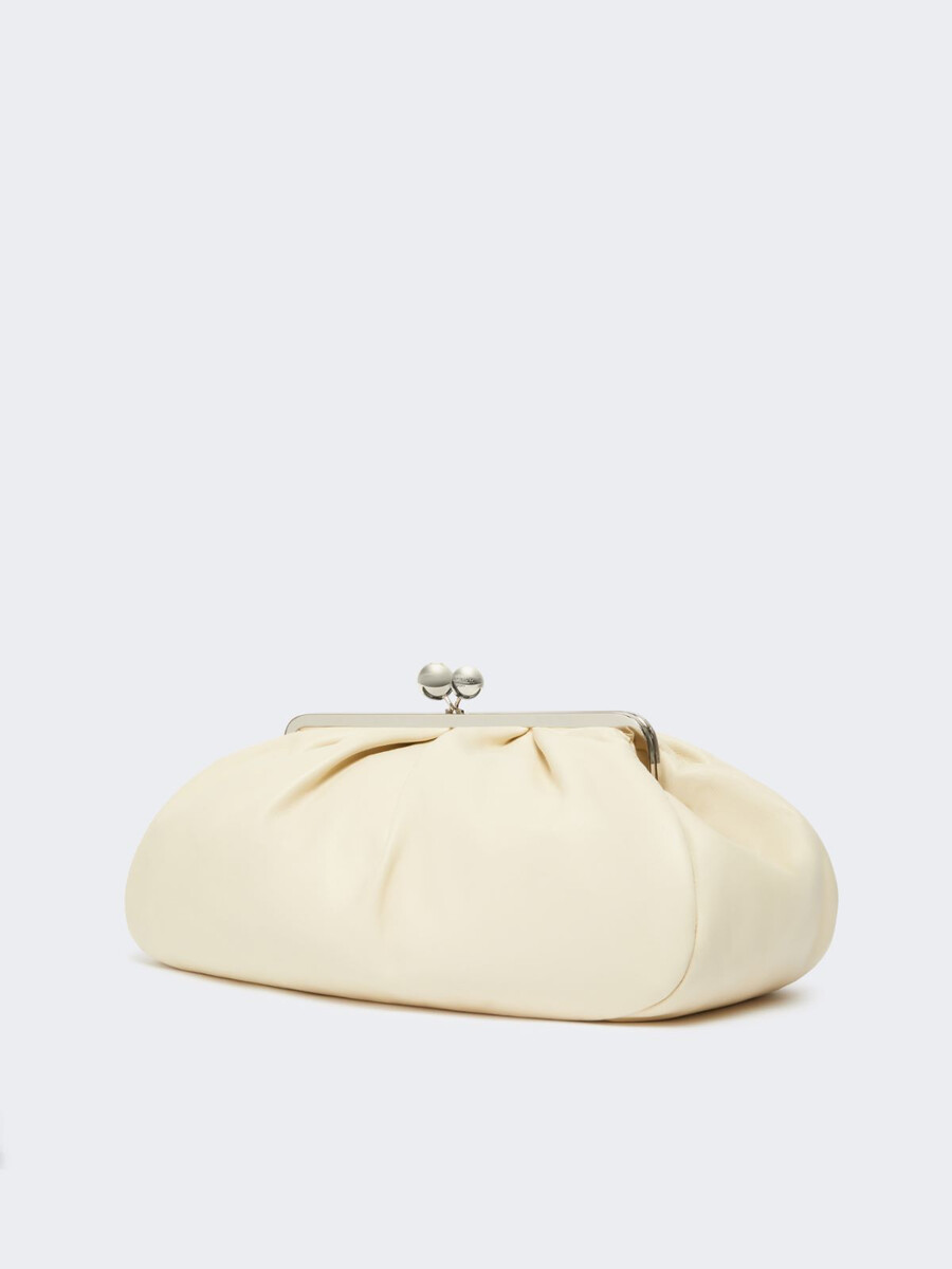 bolso grande de pasticcino de piel de oveja - marfil