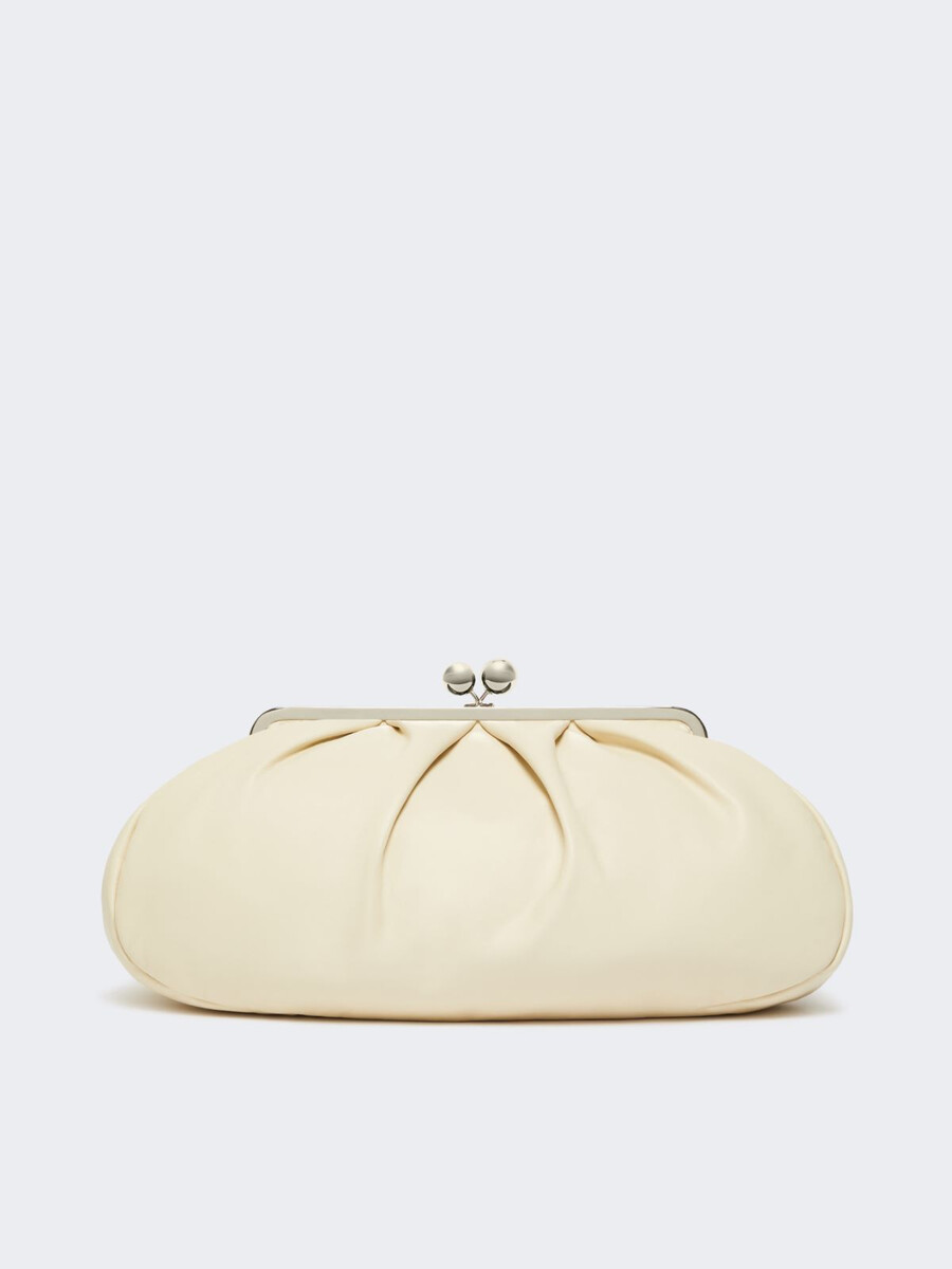 bolso grande de pasticcino de piel de oveja - marfil