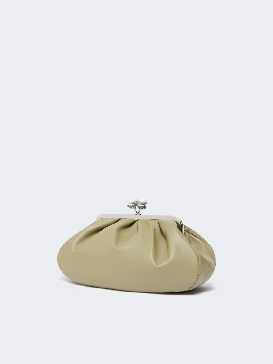 bolso pasticcino mediano de piel de oveja - verde salvia