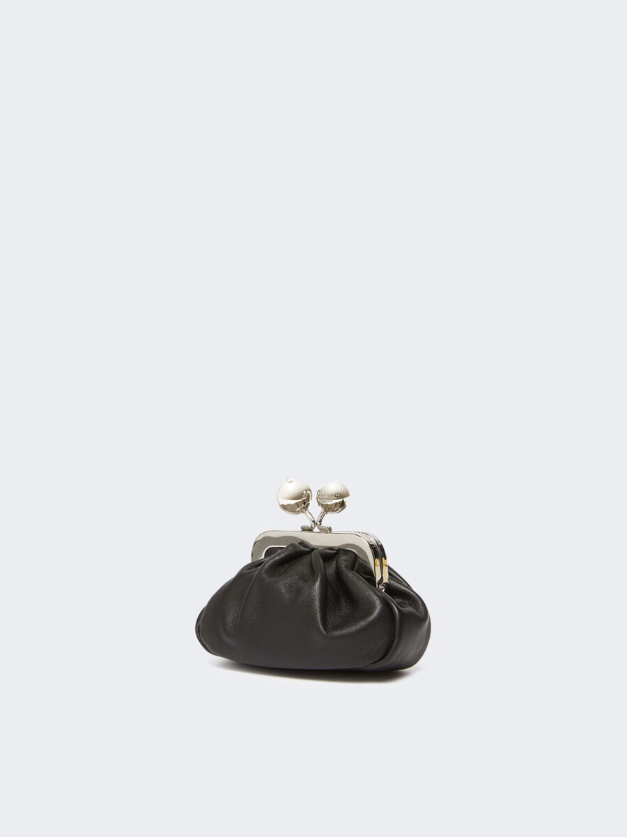 bolso nano pasticcino de piel de oveja napa - negro