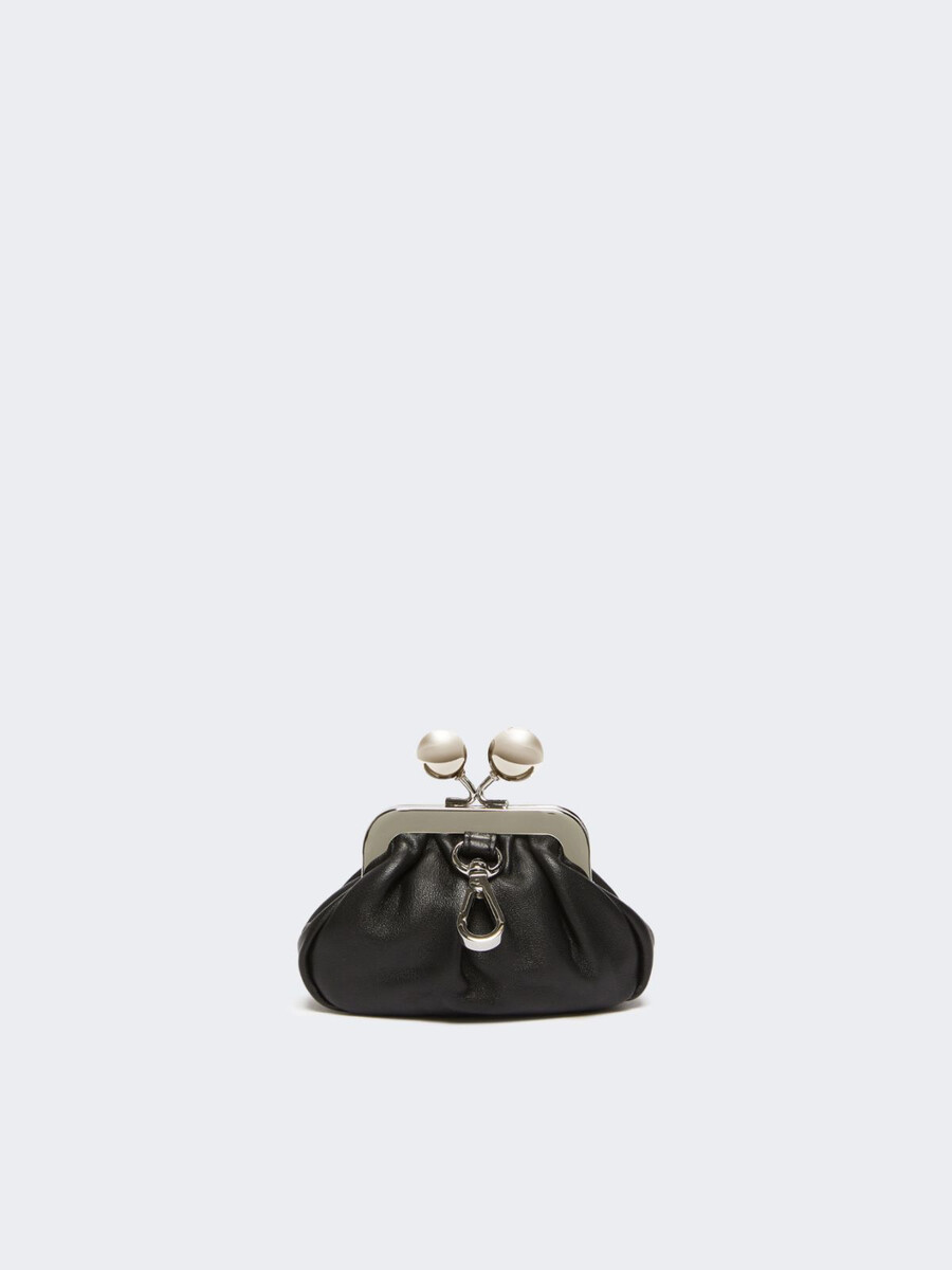 bolso nano pasticcino de piel de oveja napa - negro