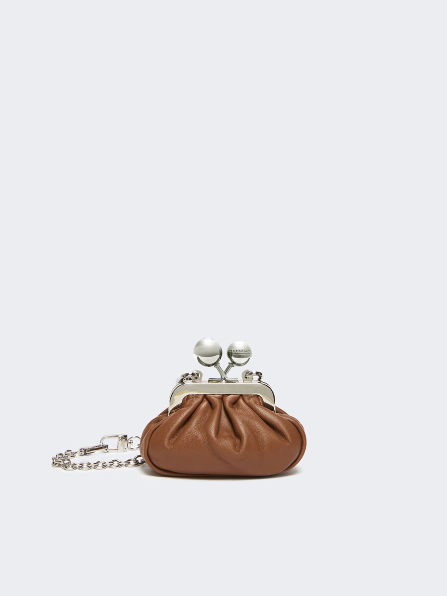 bolso nano pasticcino de piel de oveja napa - tabaco