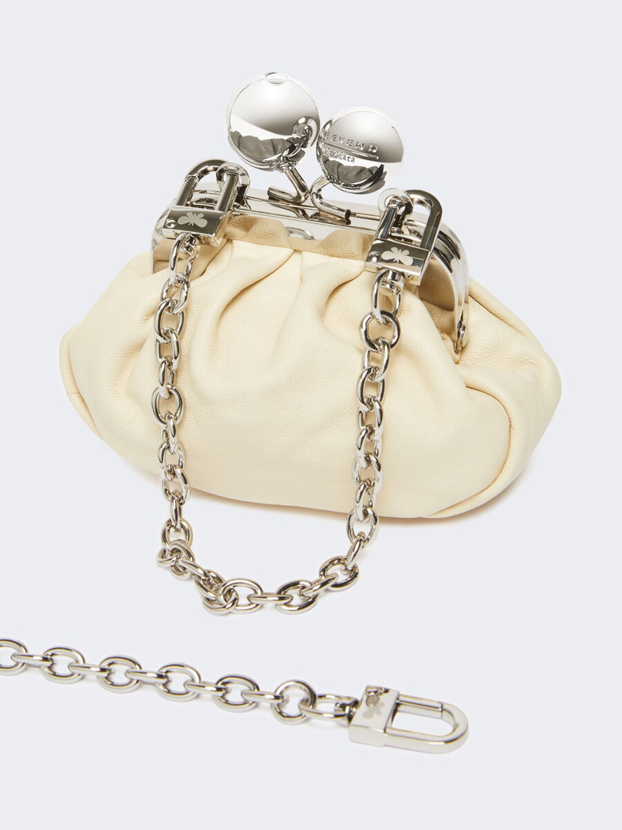 bolso nano pasticcino de piel de oveja napa - marfil