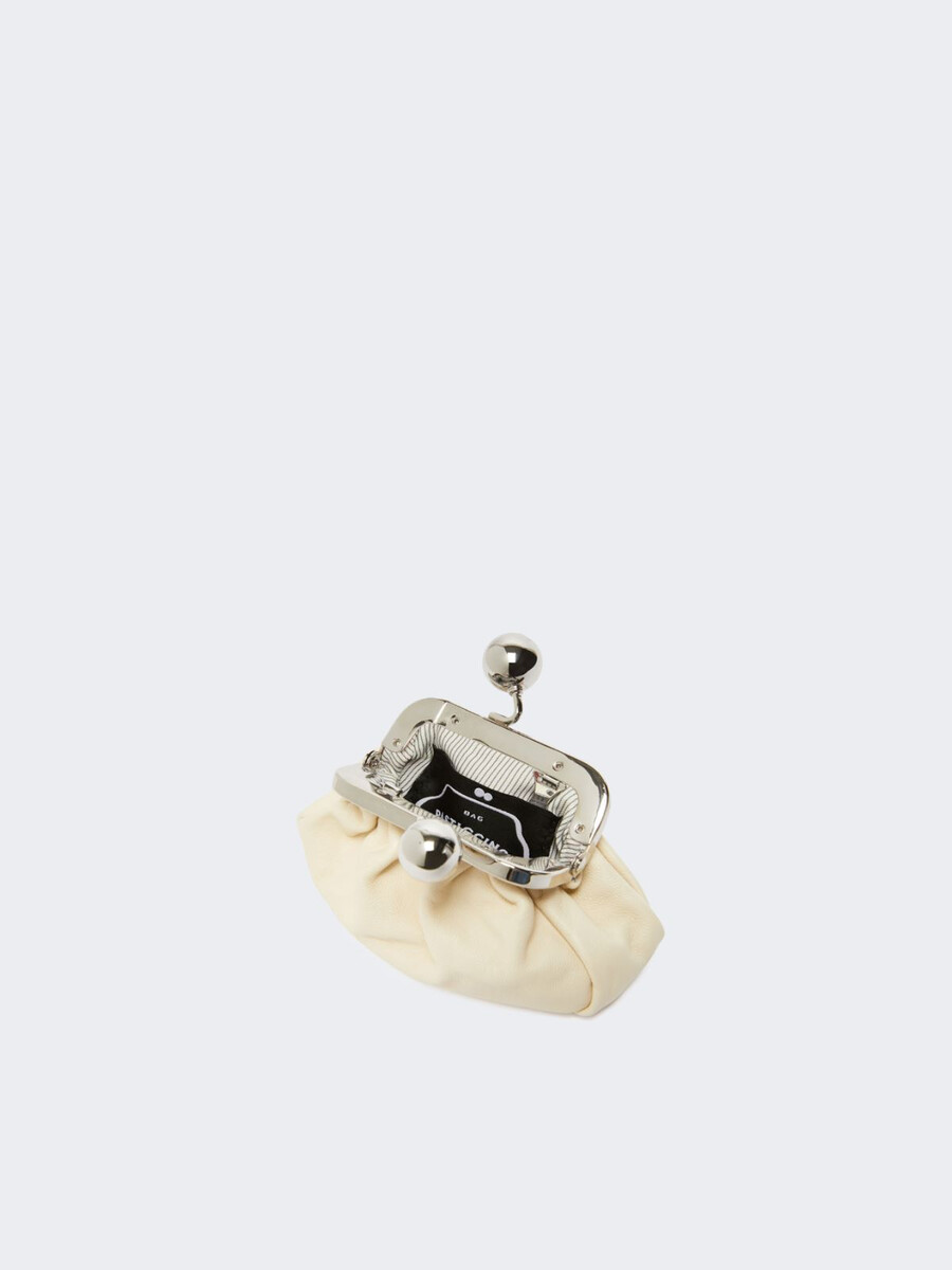 bolso nano pasticcino de piel de oveja napa - marfil