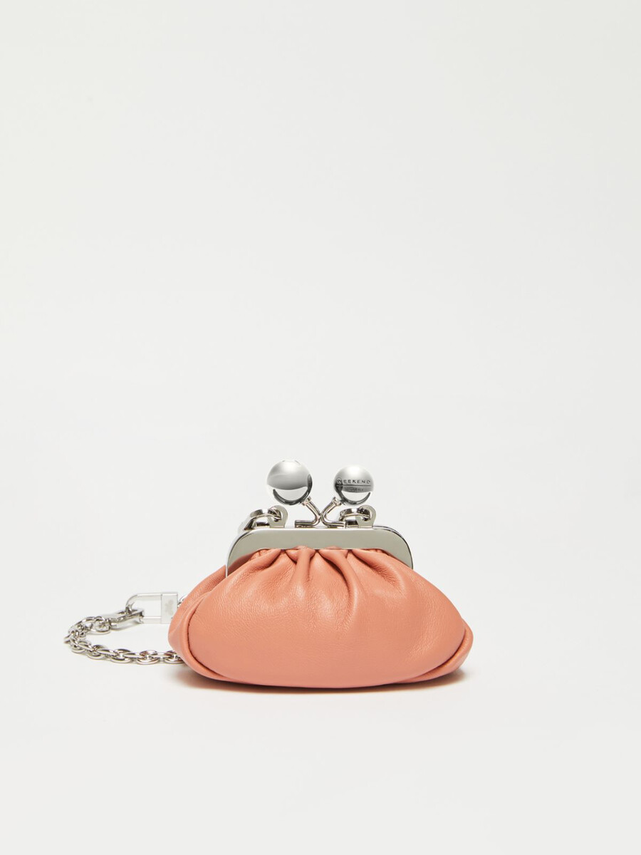 bolso nano pasticcino de piel de oveja napa - rosa