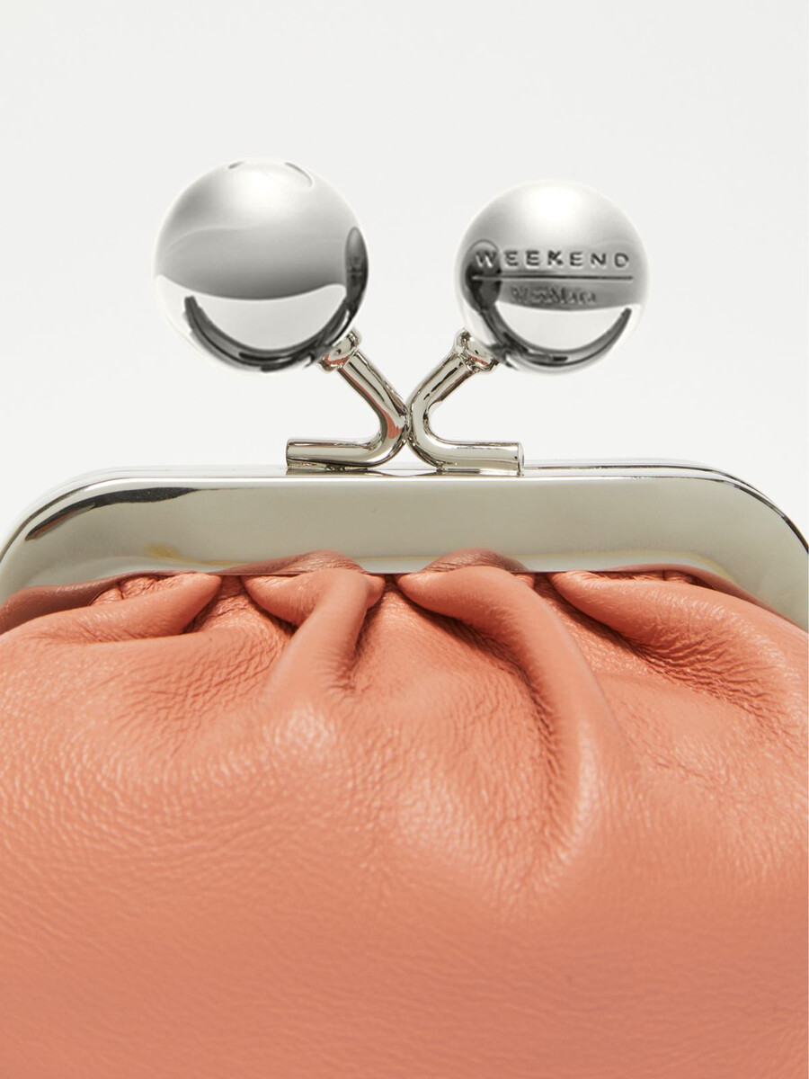 bolso nano pasticcino de piel de oveja napa - rosa