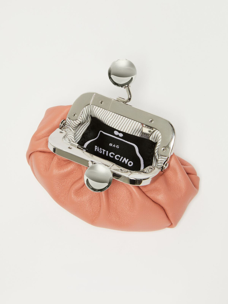 bolso nano pasticcino de piel de oveja napa - rosa
