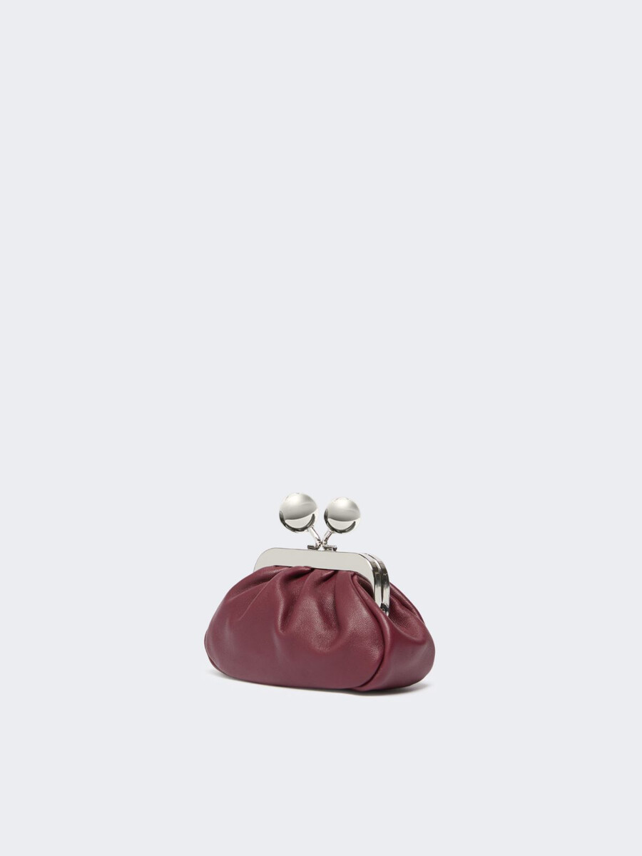bolso nano pasticcino de piel de oveja nappa - rojo morado