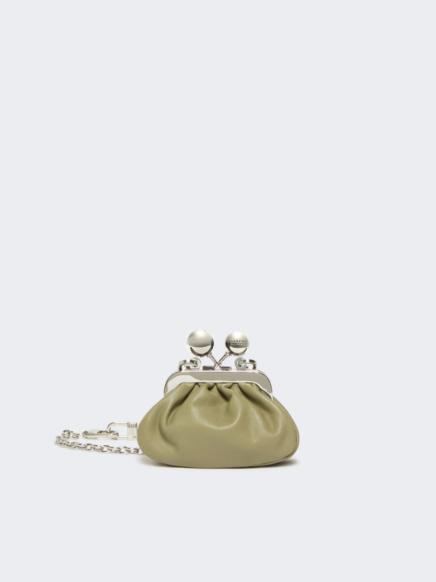 bolso nano pasticcino de piel de oveja napa - verde salvia