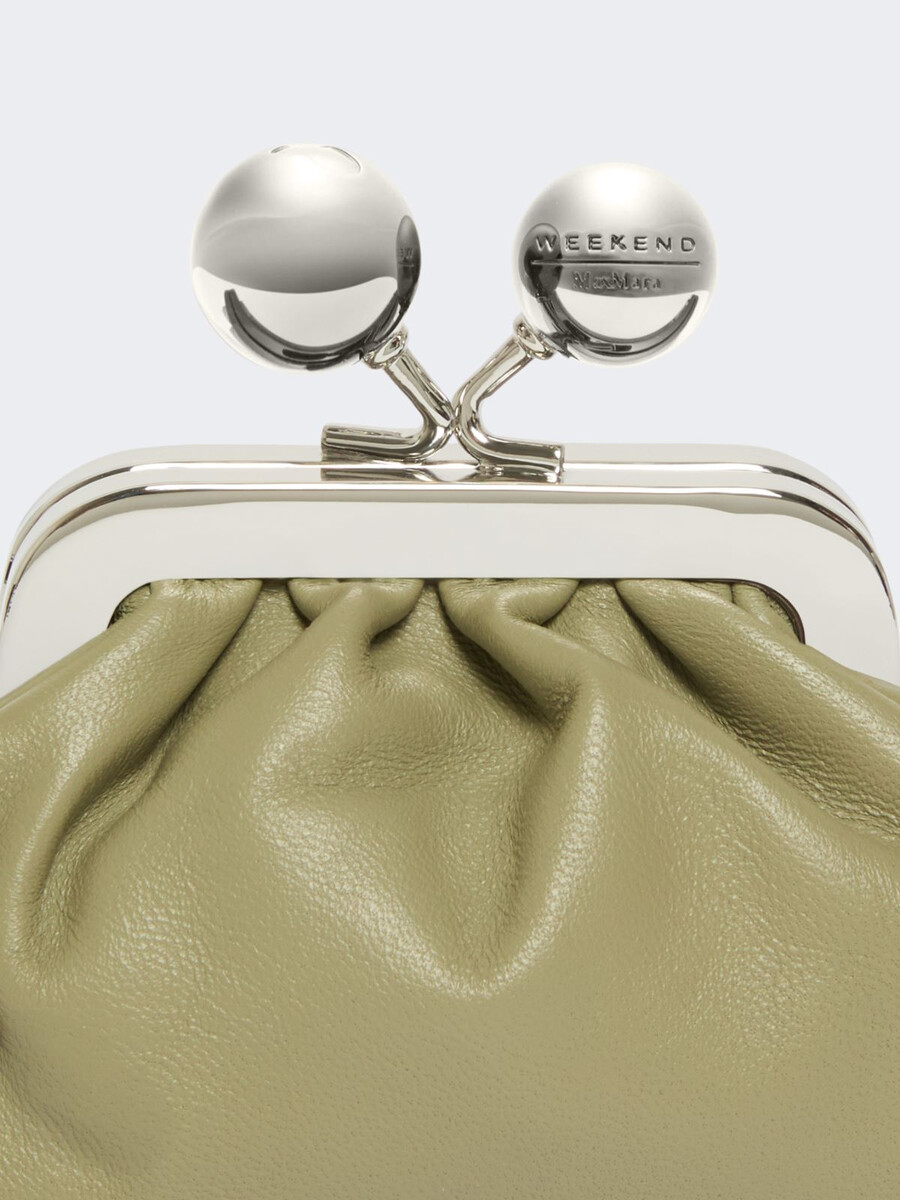 bolso nano pasticcino de piel de oveja napa - verde salvia