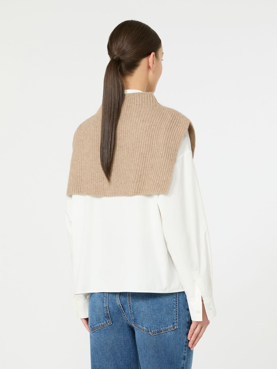 cuello de punto de cachemira - sombreado beige