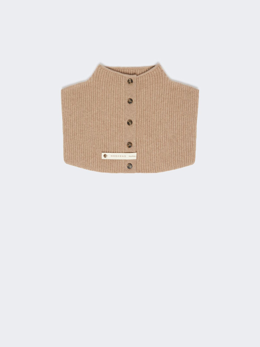 cuello de punto de cachemira - sombreado beige