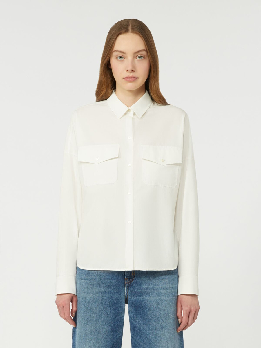 camisa oxford de algodón - blanca