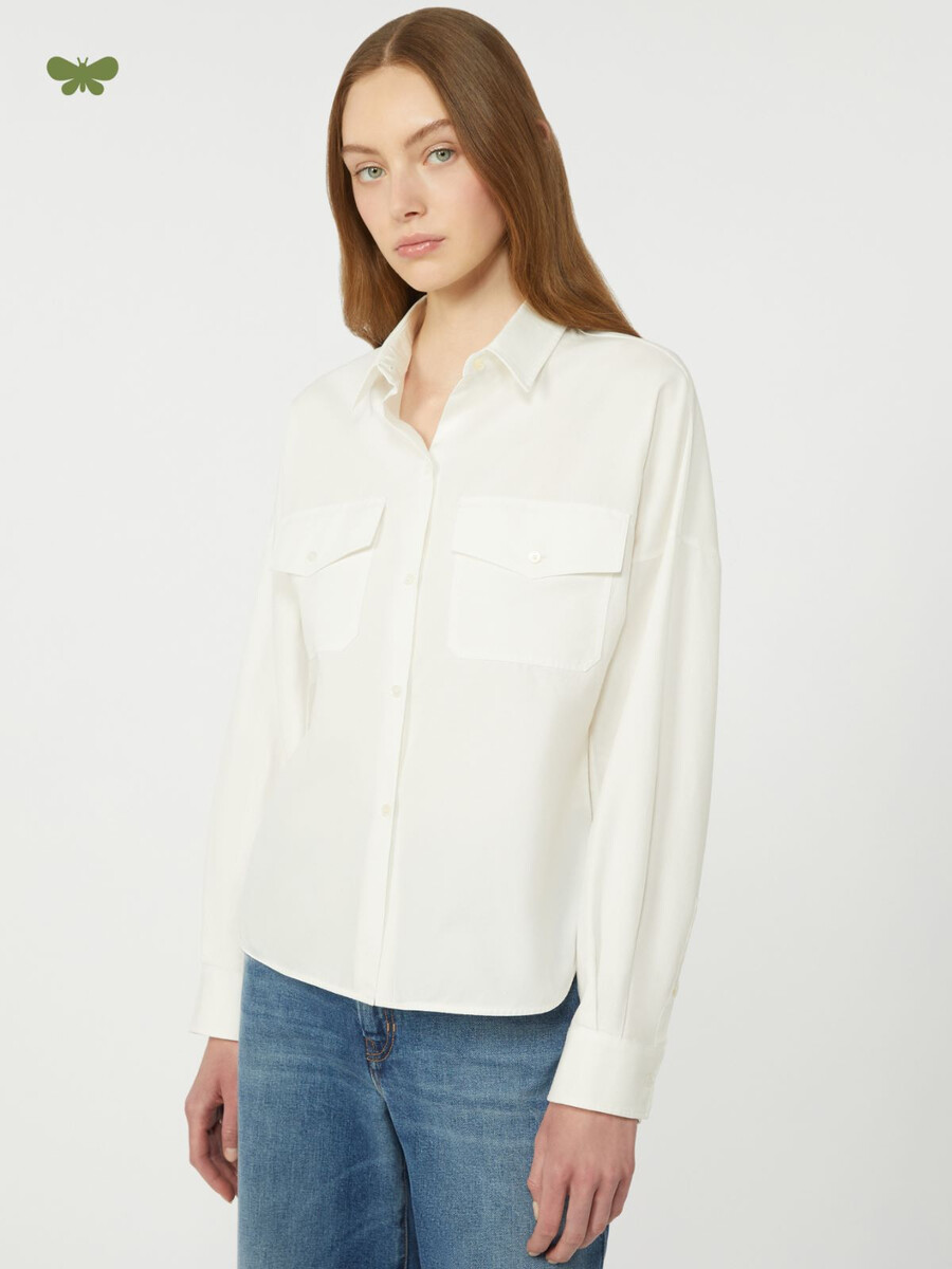camisa oxford de algodón - blanca