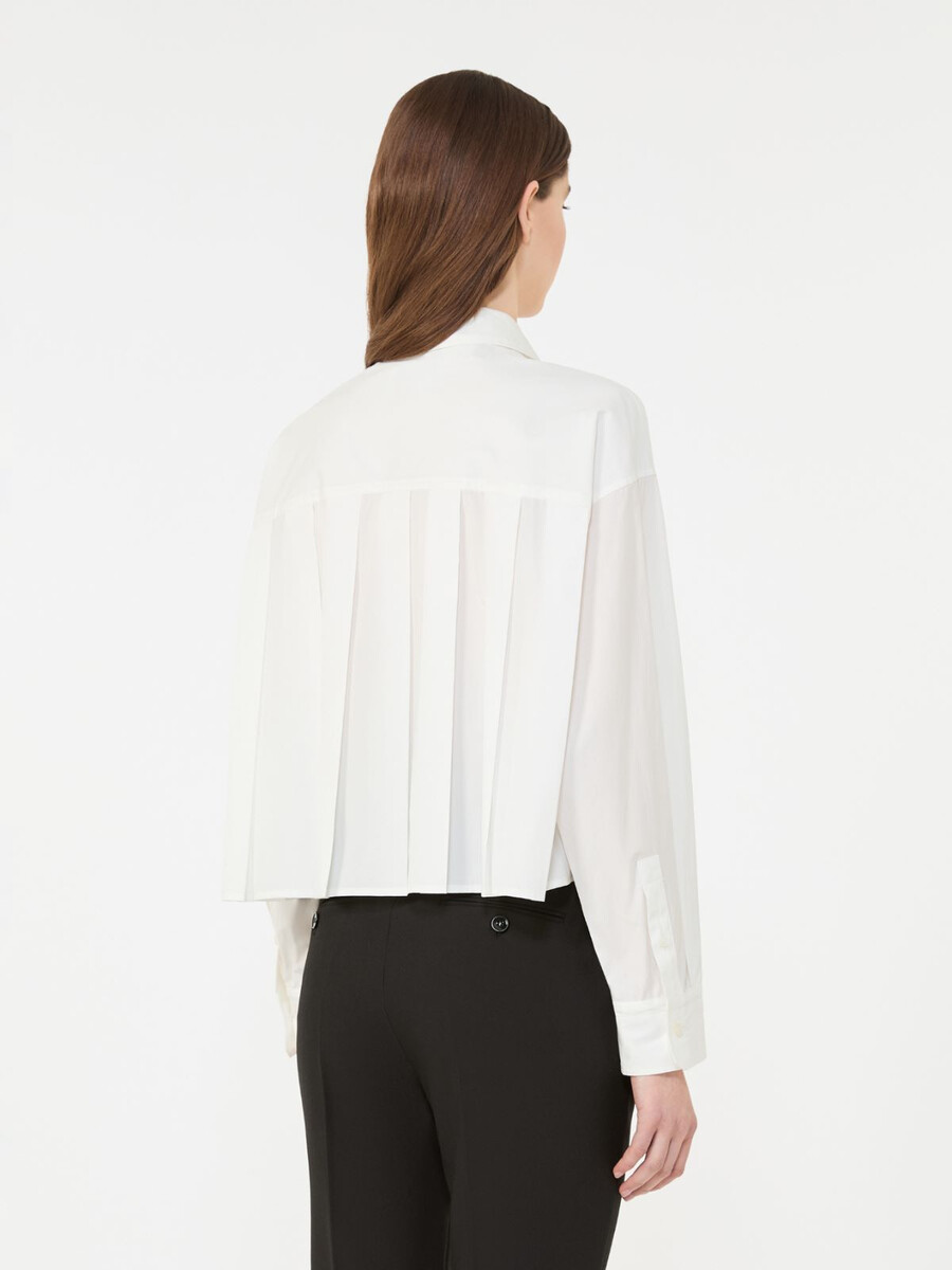 camisa de popelina de algodón - blanco Óptico