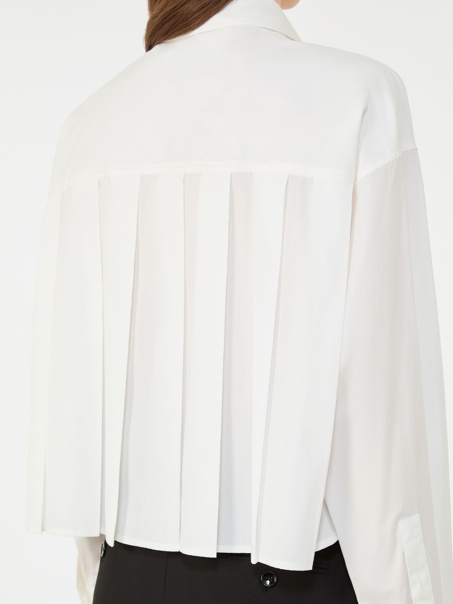 camisa de popelina de algodón - blanco Óptico