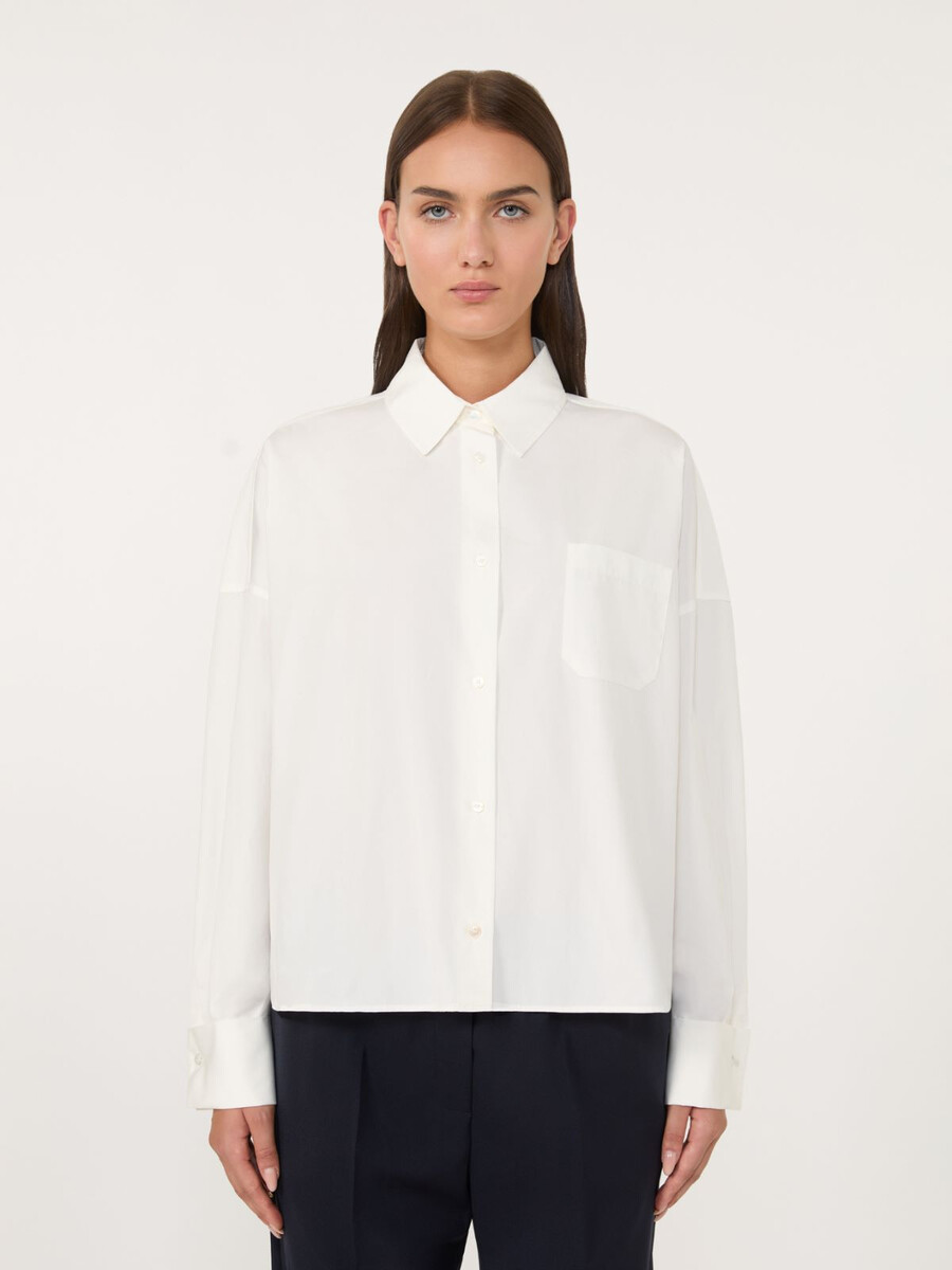 camisa oversize de popelina - blanca