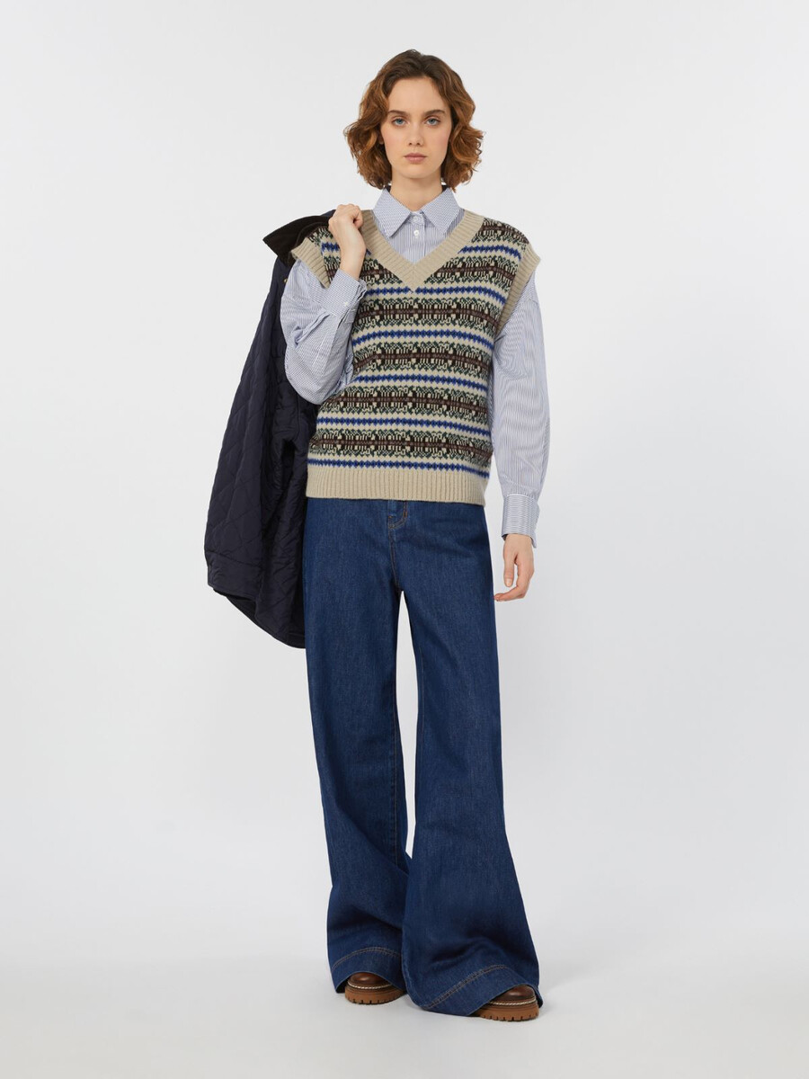camisa oversize de popelina - azul marino