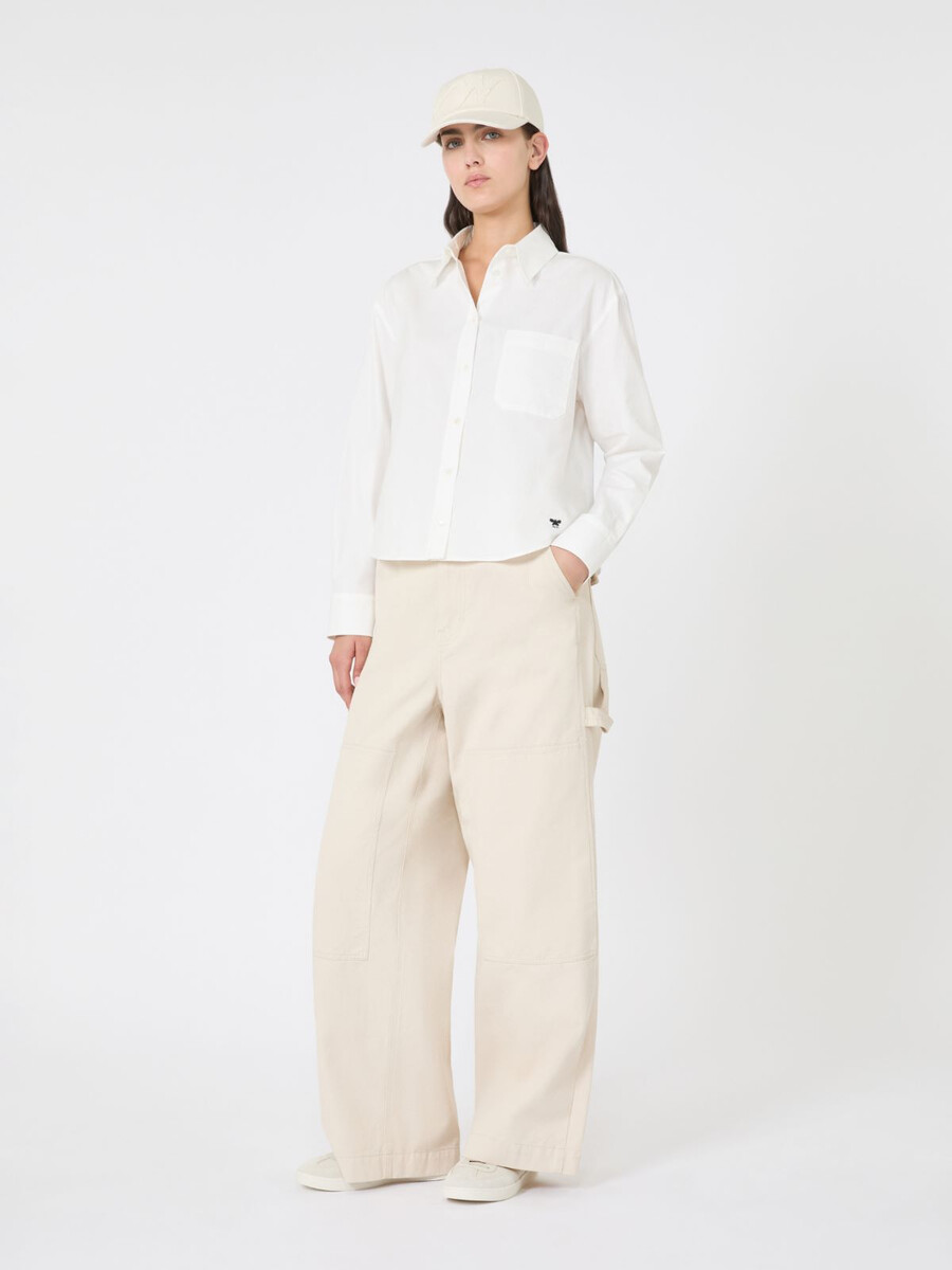camisa oxford de algodón - blanca