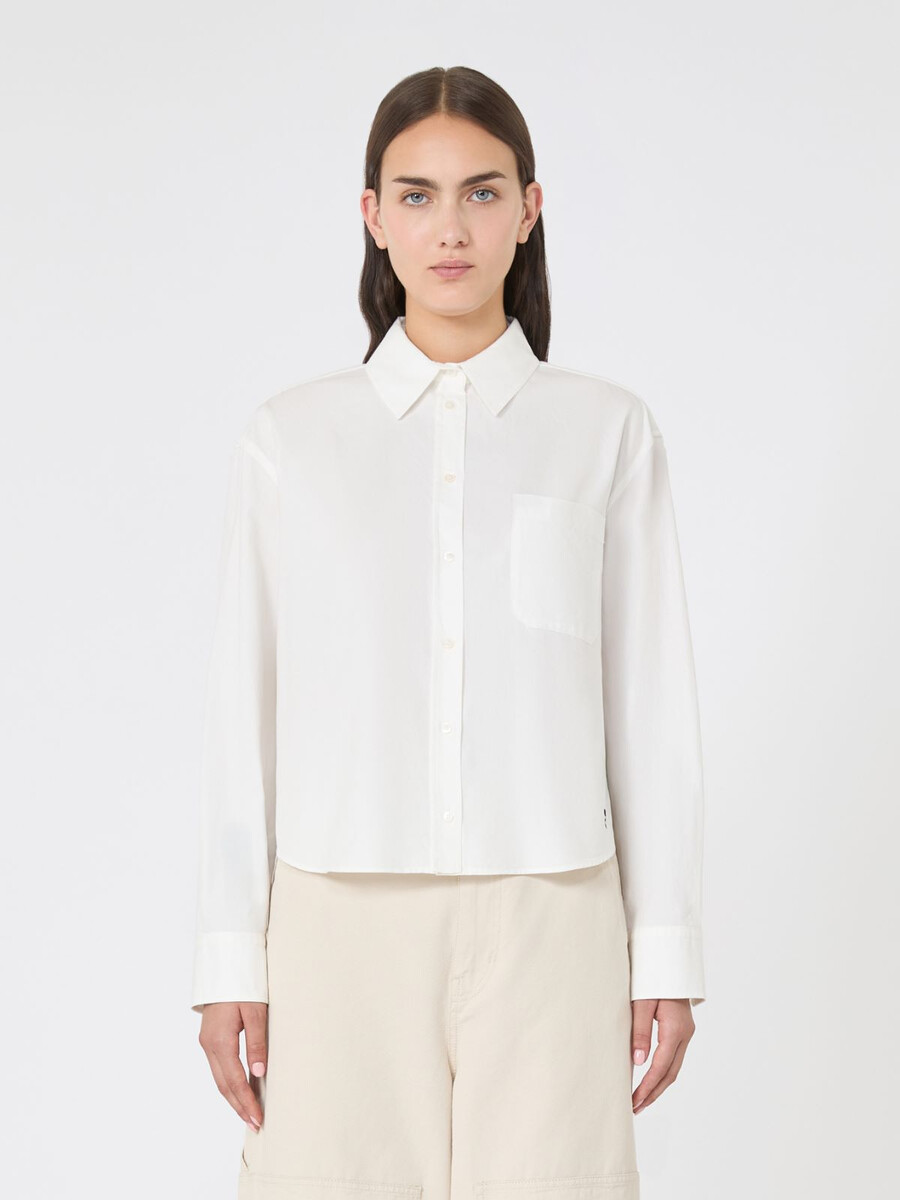 camisa oxford de algodón - blanca